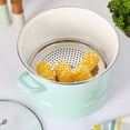 thumbnail image 5 of Martha Stewart Thayer Enamel on Steel 16 QT Steamer Pot W/ SS Insert, 5 of 9