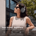 thumbnail image 6 of Y01 Steel Headband Bluetooth 5.3 Over-Ear Headphones with Active Noise Cancelling, Hi-Res Audio, 48H Playtime, Built-in Mic, Foldable, Space Grey, 6 of 6