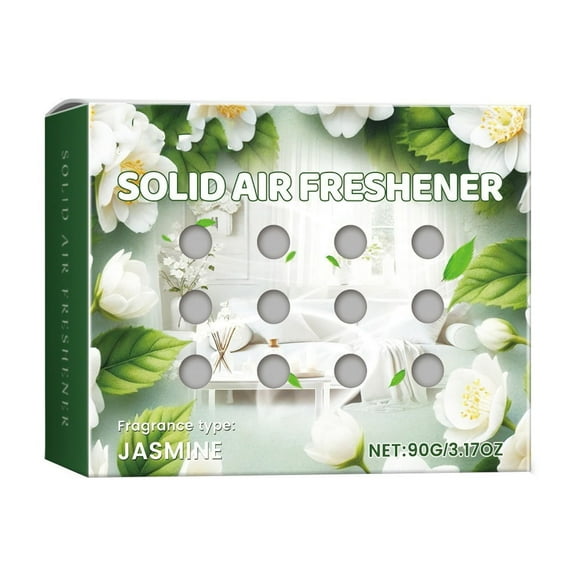 Jasmine Air Freshener Gel, 30-Day Continuous Odor Neutralizer for Cars & Closets, 6 oz Plug-In Gel Jar with Natural Fragrance & No Spills