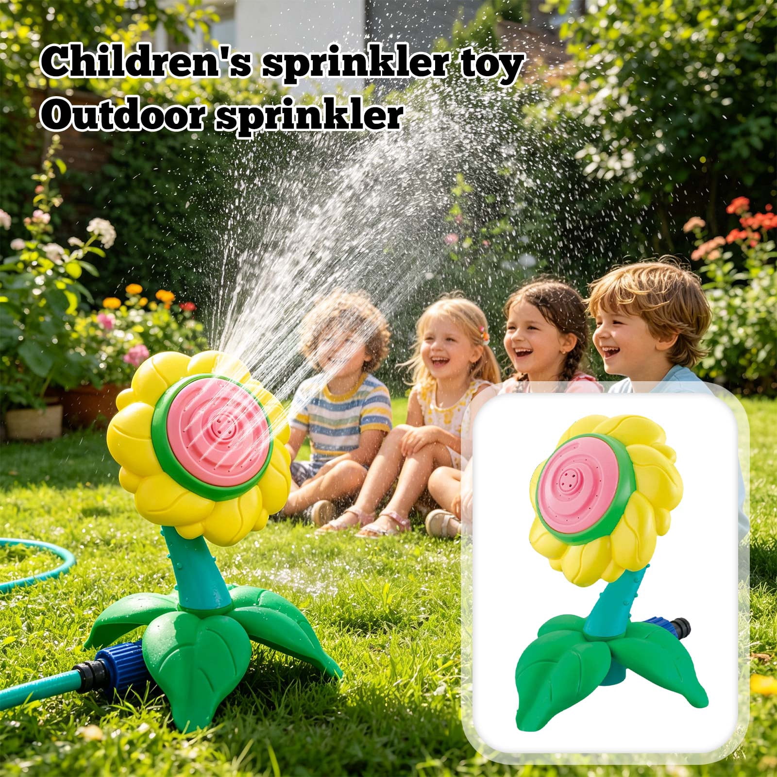Water Sprinkler Toy for Outdoor Yard Lawn Games, Backyard Splash-Sprinkler for Boys Girls, Summer Water Toys for Family Play Park Grass Fun, as shown