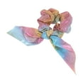 thumbnail image 5 of Unique Bargains 1 Pc Gold Stamping Colorful Scrunchies for Home Pink Blue, 5 of 6