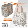 thumbnail image 3 of Mushroom Fairy Princess Pattern Insulated Lunch Bag for Women & Adults,Large Portable Soft Cooler Lunch Bag,Thermal Food Storage Tote with Pearl Cotton,8.66L,8.75x5.75x9.5 Inch, 3 of 6
