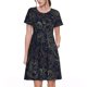 thumbnail image 1 of Balery Copper-Gold Gloss Outline Rose Vestidos sueltos de manga corta para mujer, vestidos de verano 2025, vestidos casuales de corte A con vuelo., 1 of 6
