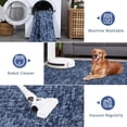 thumbnail image 5 of 5x7 Machine Washable Area Rug for Living Room Non-Slip Modern Abstract Area Rug Contemporary Solid Throw Rug Foldable Accent Floor Carpet for Dining Room, Blue, 5 of 7