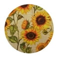 thumbnail image 2 of JEUXUS  Sunflower Round Fitted Tablecloth with Elastic Edge, Polyester Round Fitted Table Cloth Table Cover, Stain-Resistant Wipeable Elastic Tablecloth for Round Tables,, 2 of 7