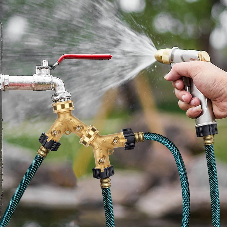 Eeekit Garden Hose Splitter, Heavy Duty Brass Y Connector photo 5