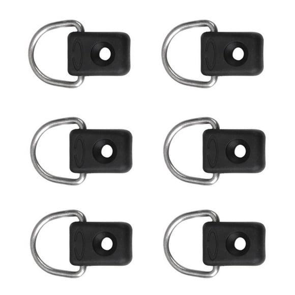 6 unids / set negro canoa kayak D anillos equipamiento accesorios de aparejo de shamjiam Kayak D Ring