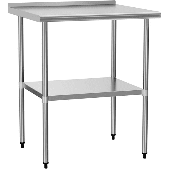 Dining Tables Stainless Steel Table 30 x 36 Inches Metal Prep Table with Adjustable Undershelf, Stainless Table for Commercial Kitchen, Outdoor, Restaurant, Hotel & Garage,Coffee Tables