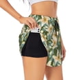 thumbnail image 2 of Bixox Women's Lilies Flowers pattern 2 in 1 Running Shorts - Lightweight Athletic Workout Gym Yoga Shorts Liner with Pockets - Large, 2 of 7