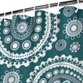 thumbnail image 3 of Teal Paisley Pattern Shower Curtain 72"x84" ,Bathroom Decorative Shower Curtains Set with 12 Hooks,Modern Waterproof Washable Shower Curtain, 3 of 6