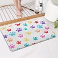 thumbnail image 4 of Colorful Dog Paw Footprint Bathroom Rugs Mat,Non Slip Microfiber Bathroom Rug,Rubber Backing,Soft Bathroom Mats for Bathroom Floor,Tub and Shower,17x27in(43x68cm), 4 of 5