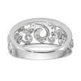 thumbnail image 5 of 14K White Gold Wedding Diamond Round Ring Band, Size 6, 5 of 7