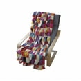 thumbnail image 4 of Geometric Soft Flannel Fleece Blanket, Bauhaus Style Geometric Pattern with Patchwork of Triangular and Diamond Shapes, Cozy Plush for Indoor and Outdoor Use, 70" x 90", Multicolor, by Ambesonne, 4 of 6