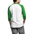 thumbnail image 2 of Hat and Beyond Men's 3/4 Sleeves Raglan Cotton Baseball Jersey T-Shirt, 2 of 6