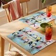 thumbnail image 4 of Colorful Birds Placemats Set of 4 Modern Oil Painting Art Place Mats Indoor Wipeable Table Mats Washable Cloth Dining Table Placemats for Kitchen Holiday Party Home Decor 13x19 Inch, 4 of 9