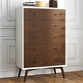 thumbnail image 3 of Francesca Bedroom Furniture 5 Drawers Tall White Dressers and Closet Organizer, 3 of 7