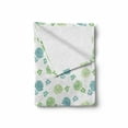 thumbnail image 2 of Floral Soft Flannel Fleece Throw Blanket, Rose Flowers and Leaves in Pastel Natural Tones, Cozy Plush for Indoor and Outdoor Use, 50" x 60", Green Slate Blue, by Ambesonne, 2 of 6
