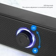 thumbnail image 4 of Wired Desktop Soundbar, Simple Volume Knob Dual 5W Active Full Frequency Drivers USB Computer Speakers 60Hz-16KHz  for Tablet, 4 of 7