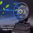thumbnail image 3 of Ventilador Recargable Para Exteriores, Ventilador Portátil Con Batería Oscilante De 360 ​​​​grados, Viento Fuerte De 4 Pulgadas, Puerto USB Dual Para Baterías BL1860, 3 of 7