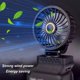 thumbnail image 3 of Ventilador Recargable Para Exteriores, Ventilador Portátil Con Batería Oscilante De 360 ​​​​grados, Viento Fuerte De 4 Pulgadas, Puerto USB Dual Para Baterías BL1860, 3 of 7