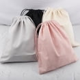 thumbnail image 6 of 2PCS Canvas Plain Drawstring Bags Travel Packaging Shoes Laundry Bag Pouch, 6 of 7
