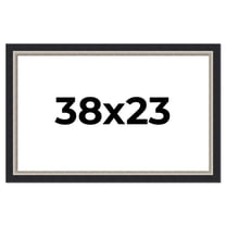 38x23 Frame Black Real Wood Picture Frame Width 2.25 Inches | Interior Frame Depth 0.5 Inches |