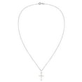 thumbnail image 6 of Elegant X Cross White Mother of Pearl Inlay Sterling Silver Necklace, 6 of 6