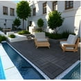thumbnail image 6 of Anykoon ZZ Style 12" Patio Deck Tiles,44pcs, DIY Module Interlocking Decking Tiles Floor Tile Outdoor and Indoor,Easy and Quick Installation Court Tiles for Porch Poolside Balcony Backyard,DARK GRAY, 6 of 7