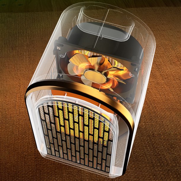 Calentadores eléctricos de escritorio, calentador de ventilador de 1200W, máquina calentadora doméstica de ahorro de energía