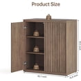 thumbnail image 5 of SELOOYE Sideboard Buffet Cabinet, Fluted Sideboard with Adjustable Shelves, Modern Credenza Storage Cabinet with Pop-up Doors, Wood Buffet Cabinets with Storage for Kitchen Entryway Living Room, 5 of 7