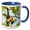 Blue/White, variant on 3drose, White-faced Capuchin Monkey. Roatan, Bay Islands, Honduras., 15oz Mug