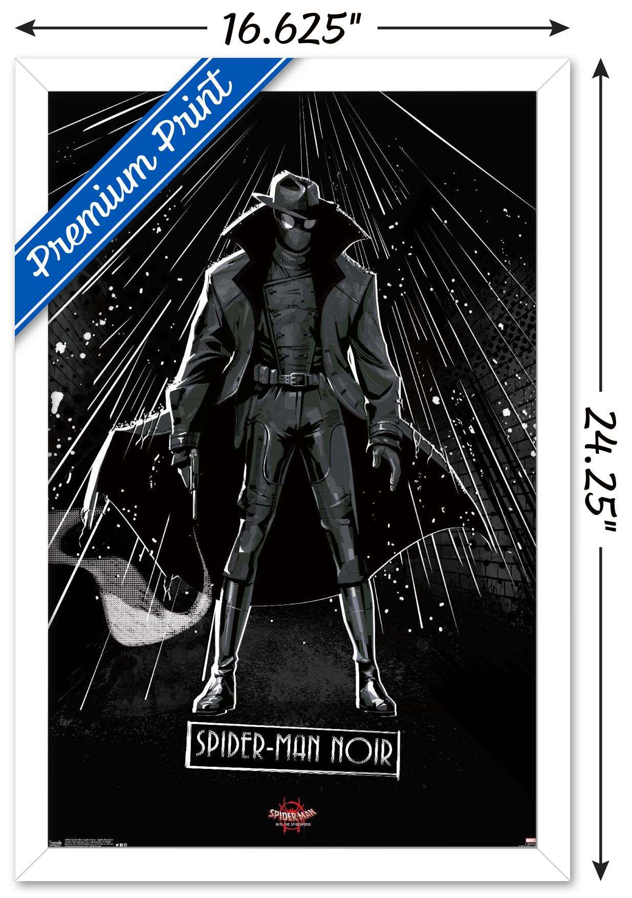 Marvel Spider-Man - Into The Spider-Verse - Spider-Man Noir Wall Poster, 14.725" x 22.375", Framed