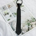thumbnail image 3 of Lttoisl® Zipper Fashion Men's Wide Casual Necktie Tie Lazy Zip Business Gentle Up T8V5, 3 of 6