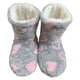 thumbnail image 2 of Calcetines piso para adultos otoño e invierno antideslizantes terciopelo engrosado botas piso cálido para hombres y mujeres zapatos algodón cálidos para interiores (gris + amor rosa) adultos 35-37, 2 of 9