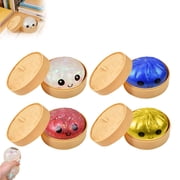 2026 Upgrade Glitter Dumpling, Glitter Dumpling Squishy with Box, Squishy Dumplings for Stress Relief