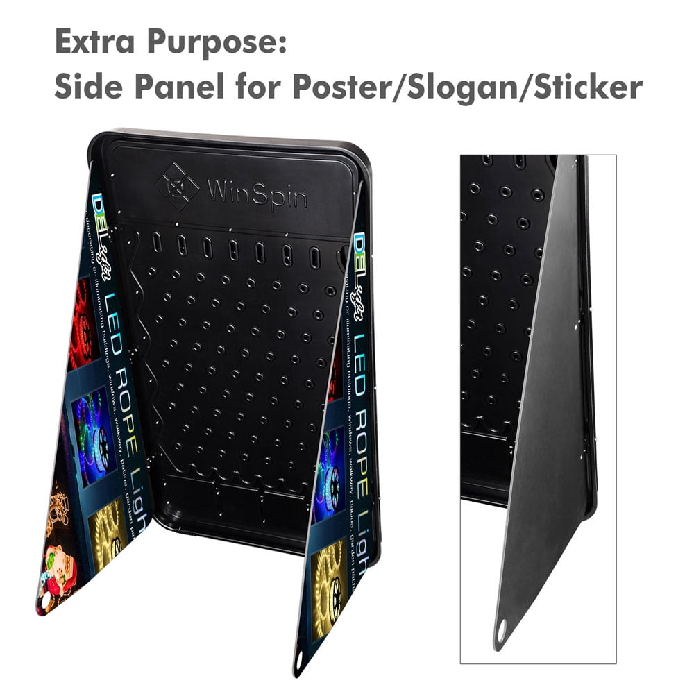 WinSpin 41"x25" Prize Drop Board Foldable Stand Disk Drop Board Game with 12 Playing Pucks for Carnival Tradeshow Party Live Stream