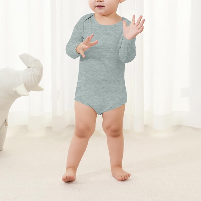 Cowsor Baby Cotton Spandex Long-Sleeve bodysuits unisex boy girl