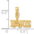 thumbnail image 3 of 14k Yellow Gold Solid Paris with Eiffel Tower Charm Pendant, 3 of 7