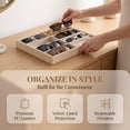 thumbnail image 6 of Sunglass Organizer, Beige Velvet Glasses Trays - Eyeglasses Watches Jewelry Display - Men Women (8 Grids), 6 of 8