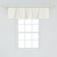thumbnail image 2 of Ambesonne Autumn Damask Valance Pack of 2, Minimal Vintage Art, 54"X18", White and Pale Coffee, 2 of 2