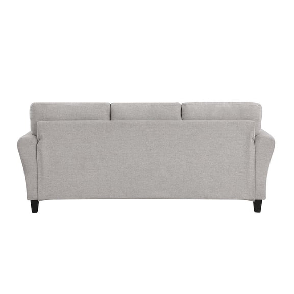 Lexicon 19" Transitional Solid Wood and Polyester Sofa in Gray/Sand Brown