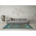 thumbnail image 3 of Ahgly Company Indoor Rectangle Persian Light Blue Traditional Area Rugs, 5' x 8', 3 of 4