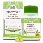 GuruNanda Digestiva Triphala Dietary Supplement Infused with Amla, Vibhitaki, and Haritaki for Digestion Cleansing - 500mg