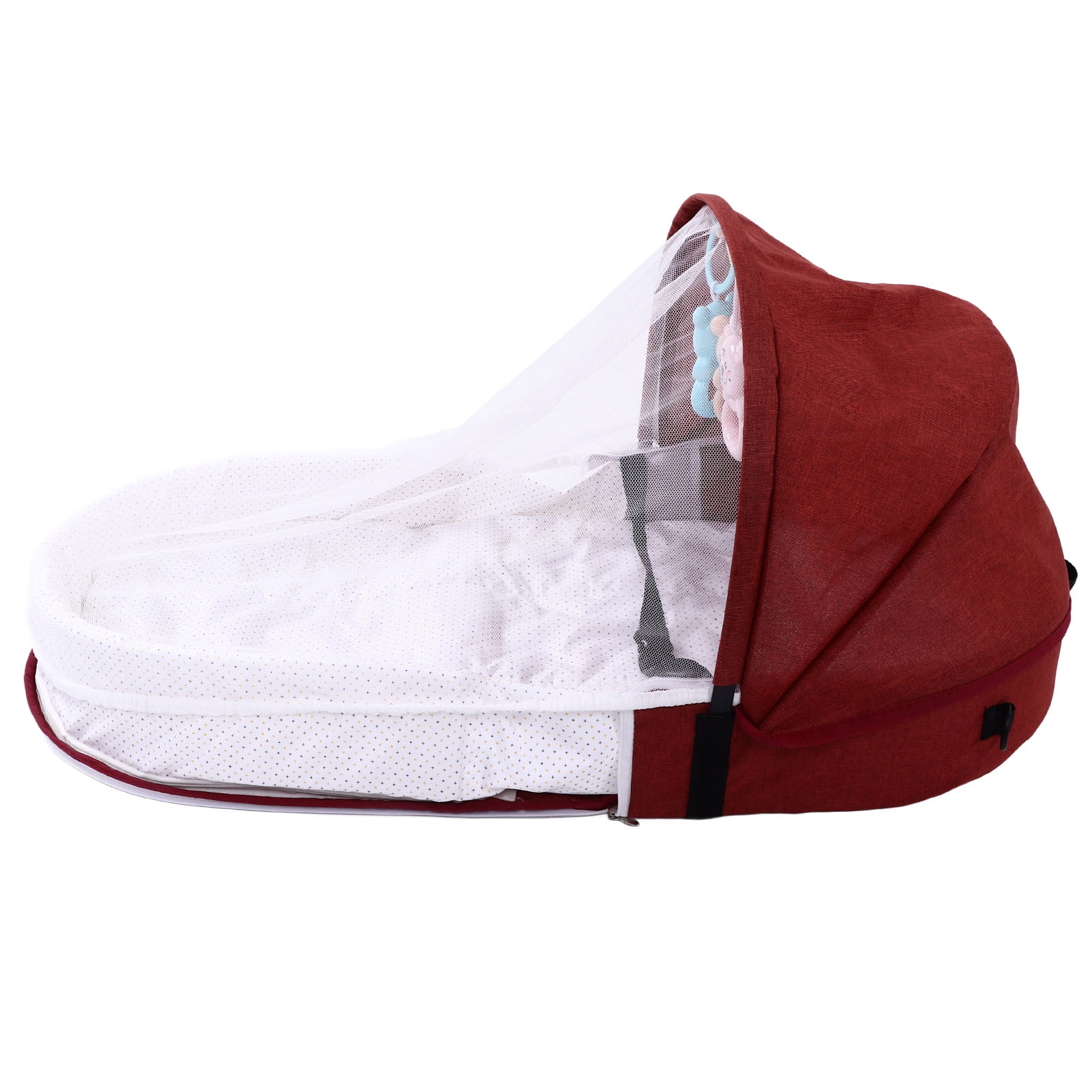 Lyumo Portable Infant Lounger Foldable Baby 2 Way Zipper Soft Cloth Keep Ventilation Block Sunlight For Travel Use