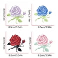 thumbnail image 2 of Rosa bordado parches ropa vestido DIY mezcla de algodón insignia de costura floral 4 piezas Noticed HA7846-00B, 2 of 6