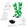 thumbnail image 6 of Lsque Green And White Polka Dot Printed Crew Socks Men's Women's LightWeight Thin Casual Calf Socks ,Knee High Socks,Cotton Socks, 6 of 9