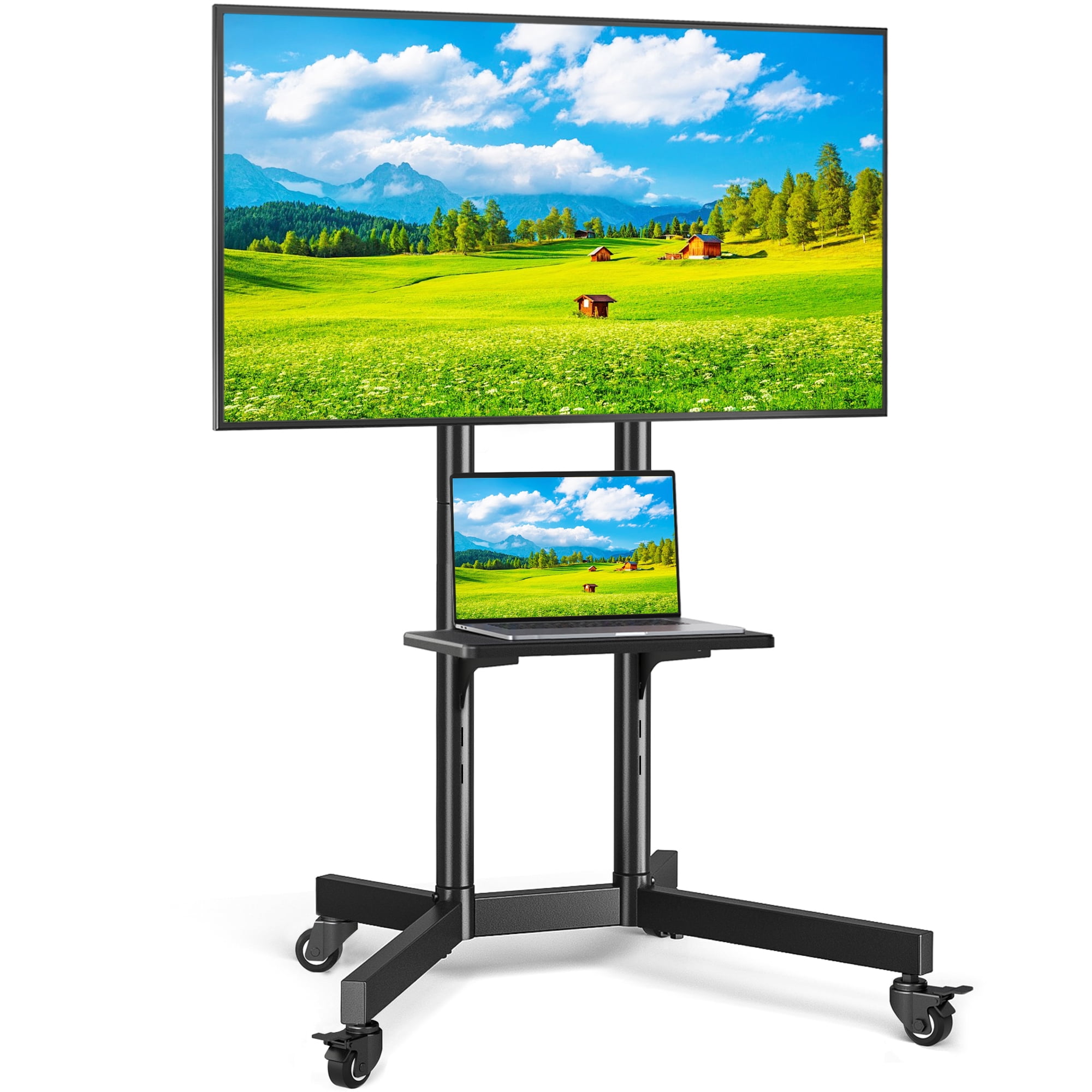 RTVR Modern Rolling TV Cart Stand for TVs 32-85" photo 1