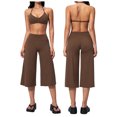 thumbnail image 4 of Womens 2 Piece Workout Sets Short Matching Lounge Sets Summer Clothes Going Out Gym Outfits,Gym Wear(Brown,M), 4 of 8