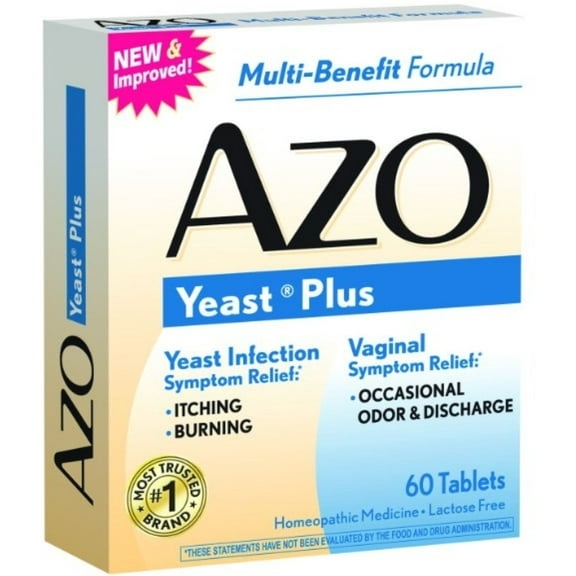 AZO Yeast Plus Tablets 60 ea (Pack of 6)