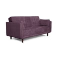 thumbnail image 4 of Sofá Cama de Velvet Makora Morado Modelo Zeppelin Con Portavasos, 4 of 10